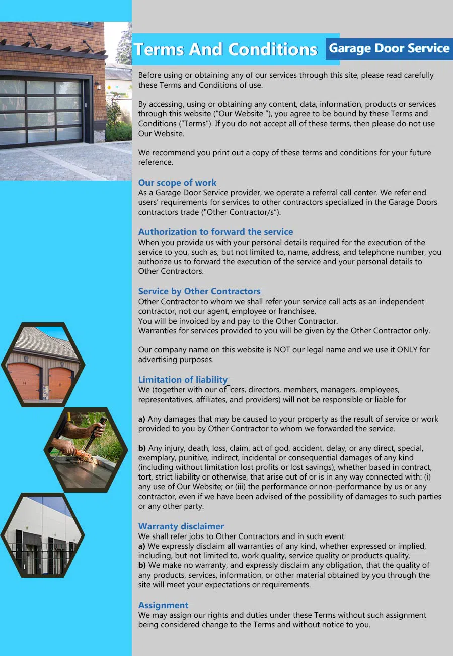 Capitol Garage Door Service Warren, MI 586-630-3014 - terms4